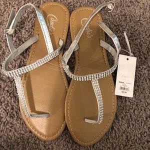 Silver sequin Sandler’s